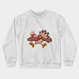 Shocked Cartoon Turkey Crewneck Sweatshirt